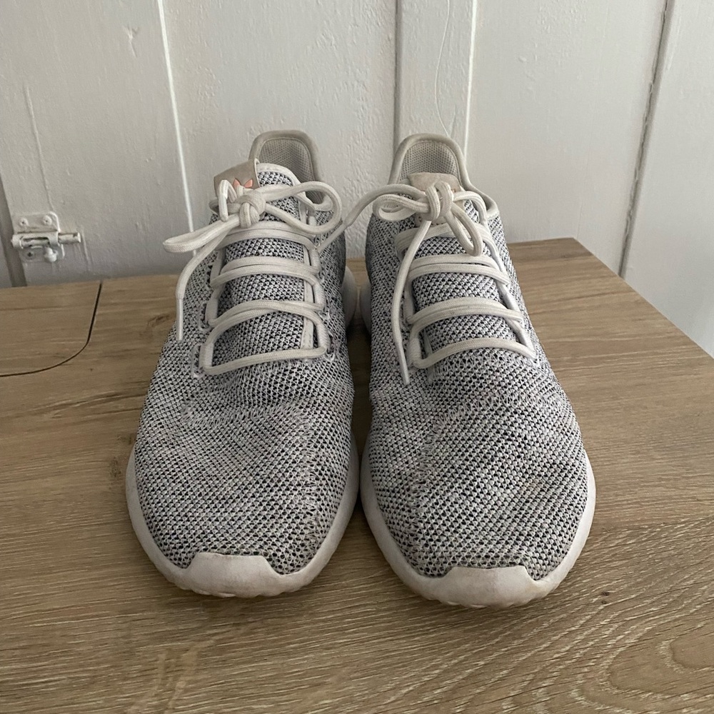 Adidas Women Tubular Shadow Running Shoes Grey White Size 10